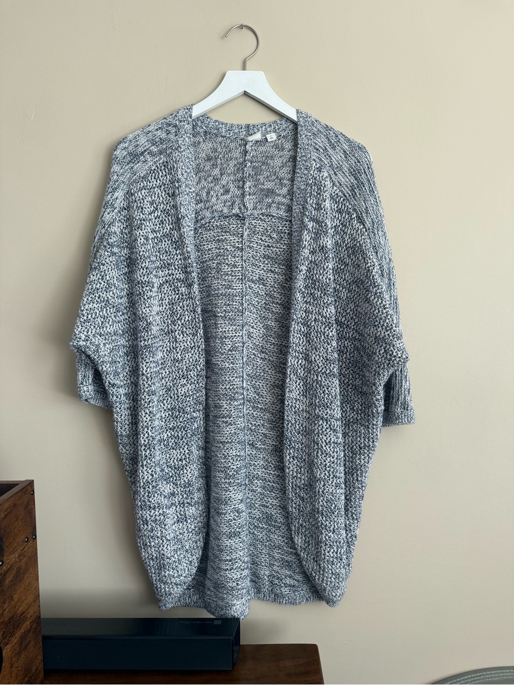 GAP Open Knit Cardigan Blue Size Small 100% Cotton